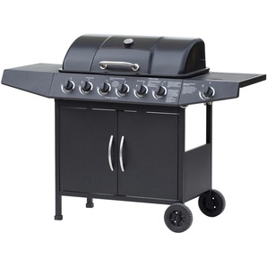 Gasgrill EL FUEGO Dayton 6+1 Grills Gr. B/H/T: 133 cm x 97 cm x 54 cm, schwarz Gasgrills BxTxH: 133x54x97 cm