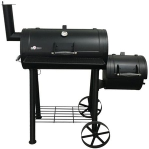 El Fuego Smoker- und Holzkohlegrill Edmonton schwarz 121 x 124 x 66 cm