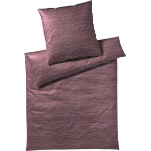 Bettwäsche ELEGANTE Motion Gr. B/L: 135 cm x 200 cm (1 St.), B/L: 80 cm x 80 cm (1 St.), Mako-Jersey, rot (bordeaux) Bettwäsche 135x200 cm angenehmes Hautgefühl
