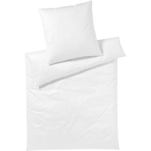 Elegante Bettwäsche Solid in Gr. 135x200 oder 155x220 cm, Mako-Satin, 2 teilig, Bettwäsche aus Baumwolle, elegante Bettwäsche mit Reißverschluss