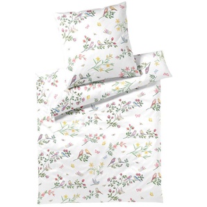 Elegante Bettwäsche Songbird, Mako-Satin, 2 teilig, angenehmes Hautgefühl