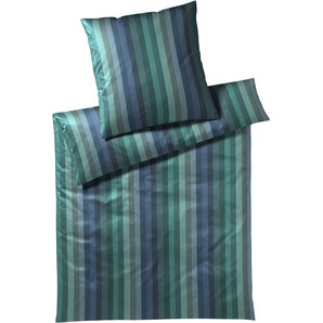 Bettwäsche ELEGANTE Vivid Gr. B/L: 155 cm x 220 cm (1 St.), B/L: 80 cm x 80 cm (1 St.), Mako-Satin, grün (flaschengrün) Bettwäsche 155x220 cm angenehmes Hautgefühl