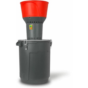 Elektrische Getreidemühle mit 50L Eimer, 1300 Watt Elektromotor, 13L Einfülltrichter, Schrotmühle mit robuster Edelstahlklinge, fünf Siebe inkl.,