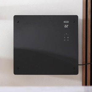 Elektrische Glaspaneel Smart-Heizung 465mm x 510mm 1000 Watt - zur Festverdrahtung | Schwarz – Vitrum – ECOSO by Hudson Reed