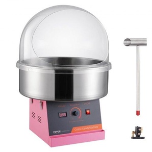 Elektrische Zuckerwattemaschine, 1 kW Zuckerwattegeräte, Kommerzielle Zuckerwattemaschine mit Abdeckung, Edelstahlschüssel & Zuckerlöffel, für Kindergeburtstage zu Hause, Familienfeiern (Rosa) TSMHTJFSHGXM0KFBIV2