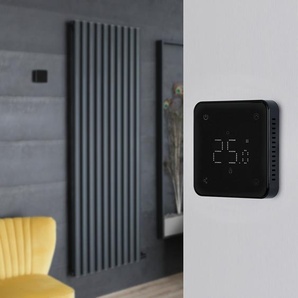 Elektrischer Design Heizkörper, aluminium, ohne Leitflüssigkeit - 1784mm x 590mm, inkl. WLAN-Thermostat mit Hintergrundbeleuchtung