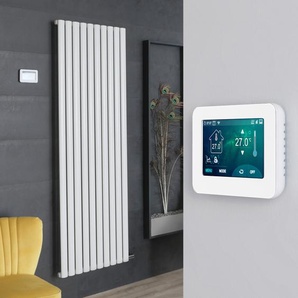 Elektrischer Design Heizkörper, aluminium, ohne Leitflüssigkeit - 1784mm x 590mm, mit Touchscreen Thermostat - Weiß - Revive Ardus