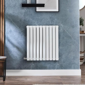Elektrischer Design-Heizkörper Horizontal (Doppellagig) 635mm x 590mm ohne Thermostat zur Festverdrahtung Weiß - Revive - ECOSO by Hudson Reed