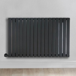 Elektrischer Design-Heizkörper Horizontal (Einlagig) 635mm x 1000mm Anthrazit - Sloane - ECOSO by Hudson Reed