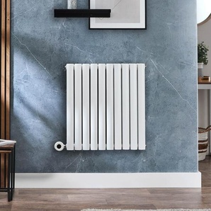 Elektrischer Design-Heizkörper Horizontal (Einlagig) 635mm x 590mm mit WLAN-Heizelement zur Festverdrahtung Weiß - Revive - ECOSO by Hudson Reed