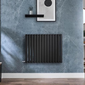 Elektrischer Design-Heizkörper Horizontal (Einlagig) 635mm x 826mm ohne Thermostat zur Festverdrahtung Schwarz - Revive - ECOSO by Hudson Reed
