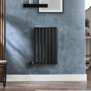 Elektrischer Design Heizkörper Horizontal (einlagig) Matt-Schwarz 635mm x 413mm, 400W Heizelement - Revive Hudson Reed