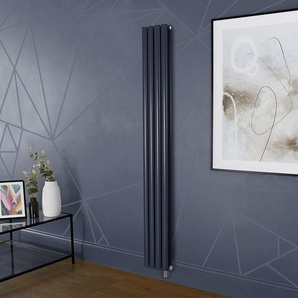 Elektrischer Design Heizkörper Vertikal, B 236mm - Blau (Regal Blue) - Höhe und Thermostat wählbar - Revive Hudson Reed