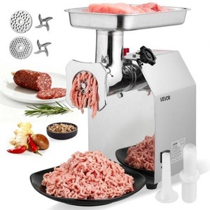 elektrischer Fleischwolf mit 4,17 kg/min Kapazität, industrieller Tisch-Fleischwolf 1100 W mit Klinge & Mahlplatte, Wurstmaschine, kommerzieller Fleischwolf aus Edelstahl für Restaurant SYTMDDJRJSYS79O1T001V2