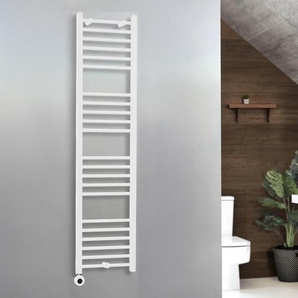 Elektrischer Handtuchheizkörper 1600mm x 400mm | inkl. WLAN-Heizelement mit Stecker | Weiß – Ive - ECOSO von Hudson Reed