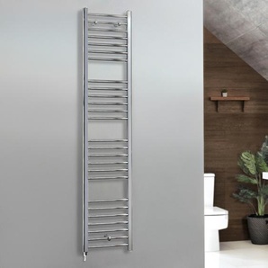 Elektrischer Handtuchheizkörper 1800mm x 400mm inkl. einfachem Heizelement mit Stecker - Chrom – Kent - ECOSO by Hudson Reed