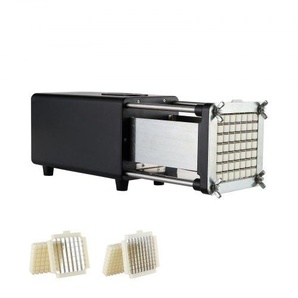 Elektrischer Pommes Frites Schneider Kartoffelschneider mit 1/2 & 3/8 Zoll Klingen Edelstahl, Kartoffelschneider und Zerkleinerer mit Anti-Rutsch-Füßen, für Kartoffeln Pommes Frites Gemüse SYWSQSTJDD12YGYU7V2