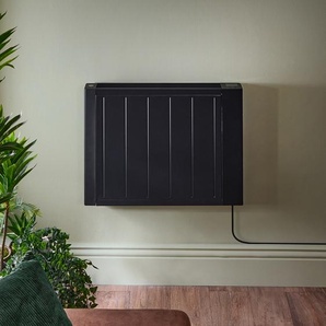 Elektrischer Smart-Heizkörper mit Keramikkern 1500 Watt - zur Festverdrahtung | Schwarz - Lex – ECOSO by Hudson Reed