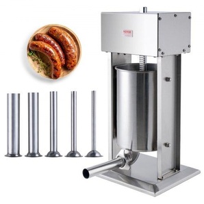 Elektrischer Wurstfüller, 12 l / 25 Pfund vertikaler Fleischfüller, 200-W-Motor, stufenlose Geschwindigkeitsregelung und Fußpedal, aus lebensmittelechtem 304-Edelstahl, 5 Füllrohre für den Heim- und Gewerbebereich DDLSBXGGCJ12NGFTNV2