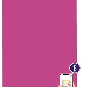 Elektrisches Rollo SUNLINES Las Vegas Rollos Gr. 180 cm, stufenlos positionierbar, Rollo und Ladekabel, 100 cm, pink (magenta, silberfarben) Verdunkelungsrollos