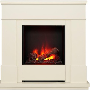 Elektrokamin DIMPLEX Moorefield Elektrokaminöfen beige (cremeweiß) Elektrokamine cremefarben, mit Fernbedienung, Heizung, 3D Optimyst Flammeneffekt