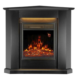 Elektrokamin dreieckig mit Heizung & Flammeneffekt 1000/2000 W schwarz