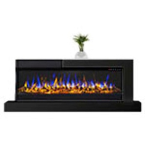 Elektrokamin GLOW FIRE »Edge Insert 50 LED« Elektrokaminöfen schwarz Elektrokamine mit Heizfunktion bis 1600W, Fernbedienung & Abschaltautomatik