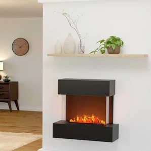 Elektrokamin GLOW FIRE »Hölderlin« Elektrokaminöfen schwarz Elektrokamine Wasserdampfkamin mit 3D Feuer integriertem Knistereffekt