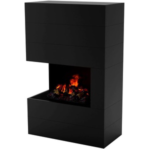 Elektrokamin GLOW FIRE »Tucholsky, Iinks offen« Elektrokaminöfen schwarz Elektrokamine Wasserdampfkamin mit 3D Feuer integriertem Knistereffekt