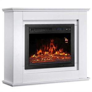 Elektrokamin rechteckig mit Heizung & Flammeneffekt 1000/2000 W weiß
