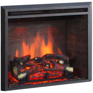 Elektrokamin, Schwarz, Metall, 79x32x72 cm, Fernbedienung, Flammeneffekt separat schaltbar, Überhitzungsschutz, Thermostat, Dimmer, Freizeit, Heizen & Kühlen, Elektrokamine