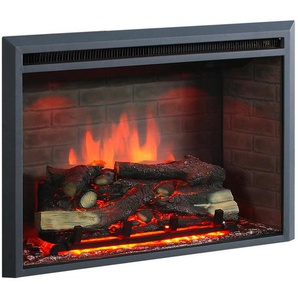 Elektrokamin, Schwarz, Metall, 89x72x32 cm, Fernbedienung, Flammeneffekt separat schaltbar, Überhitzungsschutz, Thermostat, Freizeit, Heizen & Kühlen, Elektrokamine