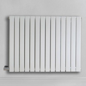 Elektroradiator Horizontal (Einlagig) 635mm x 826mm zur Festverdrahtung ohne Thermostat Weiß - Sloane - ECOSO by Hudson Reed