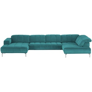 Lounge Collection Wohnlandschaft  Sarina ¦ türkis/petrol ¦ Maße (cm): B: 383 H: 75 T: 212.0