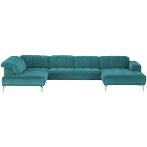 Lounge Collection Wohnlandschaft  Sarina ¦ türkis/petrol ¦ Maße (cm): B: 383 H: 75 T: 212.0