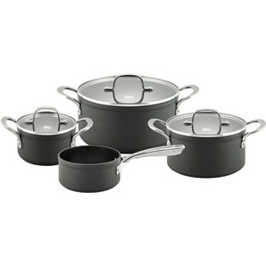 ELO Kochtopfset Silver Cast, Schwarz, Metall, 4-teilig, 16 cm,20 cm,16 cm, 1,2 L,2,8 L,4,5 L,1,2 L, rund, 21.5x13.5x34 cm, Kochen, Töpfe, Topfsets