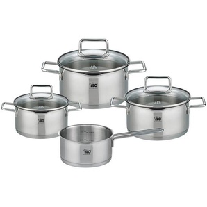 ELO Kochtopfset Smart Steam, Edelstahl, Metall, 4-teilig, 16 cm,20 cm,16 cm, 1,7 L,3,4 L,5,8 L,1,3 L, rund, Messskala, backofengeeignet, rostfrei,