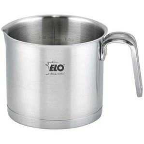 ELO Milchtopf Topas, Silber, Metall, 1,6 L, rund, backofengeeignet, Messskala, Kochen, Töpfe, Milchtöpfe