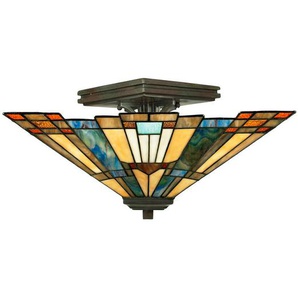 Elstead Lighting Deckenleuchte, Bronze, Metall, Glas, 20.3 cm, Grüner Punkt, RoHS, Lampen & Leuchten, Innenbeleuchtung, Deckenleuchten