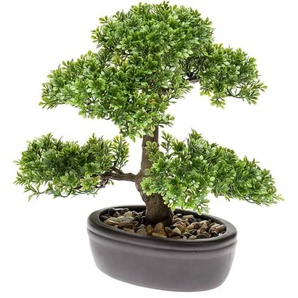 Emerald - Kunstpflanze Bonsai Mini-Ficus Grün 32 cm 420002