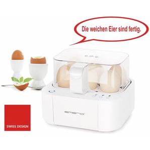 EMERIO Eierkocher EB-115560.12, 6 Eier, 400 Watt, Sprachausgabe, weiß EB-115560.2