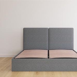 Emma Premium Stauraumbett V2 180x200 | dunkelgrau | klassisches Kopfteil