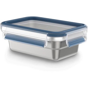 Emsa Frischhaltedose Clik & Close Stainless Steel, Transparent, Metall, 0,5 L, rechteckig, 17.0x12.0 cm, lebensmittelecht, auslaufsicher,