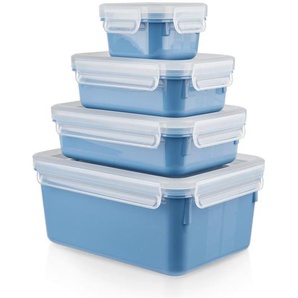 Emsa Frischhaltedosenset Clip & Close Color Edition, Transparent, Kunststoff, 4-teilig, 0,20 L, 16.7x9.9x22.6 cm, auslaufsicher, lebensmittelecht,