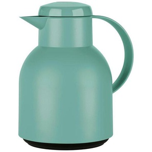 Emsa Isolierkanne Samba, Grün, Kunststoff, 1,0 L, lebensmittelecht, 100% dicht, Glaskolben, abnehmbarer Deckel, Schraubverschluss, hält warm, kalt,