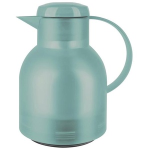 Emsa Isolierkanne Samba, Türkis, Kunststoff, 1,0 L, Tragegriff, Ausgießer, Vakuum, 100% dicht, abnehmbarer Deckel, Schraubverschluss, hält warm, kalt, Kaffee & Tee, Kannen, Thermoskannen