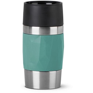 Emsa Thermobecher Travel MUG Compact, Petrol, Metall, Kunststoff, 0,3 L, 9.0x15.0x8.0 cm, 100% dicht, abnehmbarer Deckel, hält warm, kalt, Kaffee &