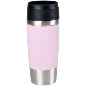 Emsa Thermobecher Travel Mug, Metall, Kunststoff, 0,36 L, lebensmittelecht, 100% dicht, abnehmbarer Deckel, rostfrei, transportabel, Ausgießen per