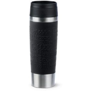Emsa Thermobecher Travel Mug, Metall, Kunststoff, 0,5 L, lebensmittelecht, 100% dicht, abnehmbarer Deckel, rostfrei, transportabel, Ausgießen per
