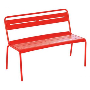 EMU Gartenbank Star in rot, Stahl pulverbeschichtet